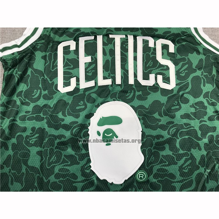 Camiseta Boston Celtics Bape NO 93 Hardwood Classic Verde